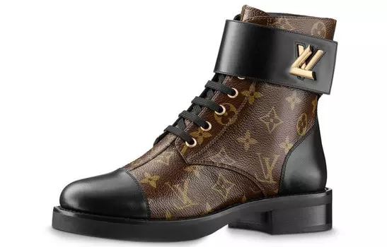 Женские ботинки Louis Vuitton Wonderland, коричневый/черный/золотой