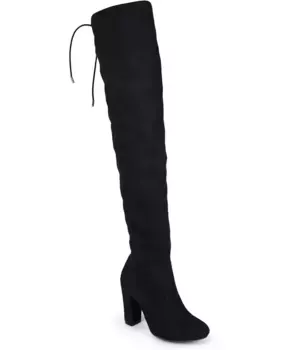 Женские ботинки Maya Over The Knee на устойчивом каблуке Journee Collection, коричневый/бежевый
