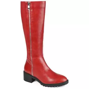 Женские ботинки Morgaan из пеноматериала Tru Comfort Journee Collection до середины икры, красный