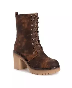Женские ботинки на каблуке Riser Jazz MUK LUKS, коричневый