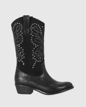 Женские ботинки на каблуке с острым носком и застежкой-молнией Chika10, черный