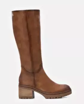 Женские ботинки на молнии и широком каблуке Xti, цвет Camel