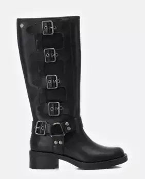 Женские ботинки на молнии в байкерском стиле Xti, черный