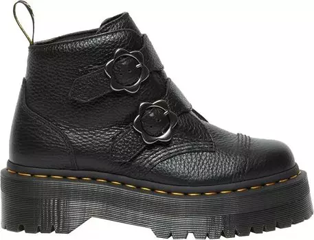 Женские ботинки на платформе с цветочной пряжкой Dr. Martens Devon, черный