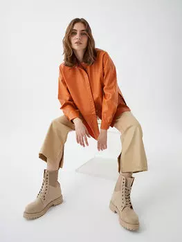 Женские ботинки на толстой подошве со шнуровкой LCW Steps