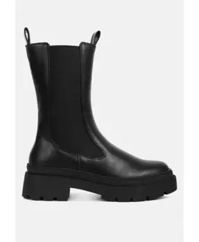 Женские ботинки с эластичными вставками и выступами на подошве London Rag, черный