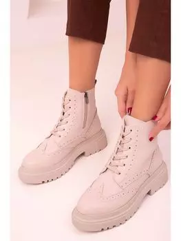 Женские ботинки с молнией и отделкой под кожу Soho Exclusive