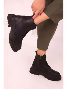 Женские ботинки с молнией и отделкой под кожу Soho Exclusive