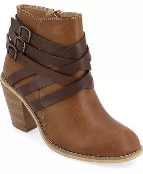 Женские ботинки с ремешком Journee Collection, бежевый