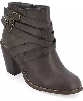 Женские ботинки с ремешком Journee Collection, серый