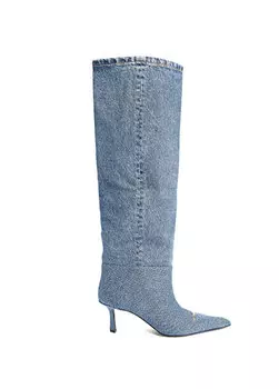 Женские ботинки с синим логотипом Alexander Wang