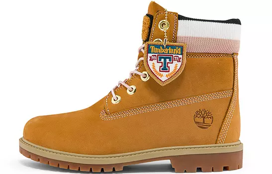 Ботинки Timberland 6 Inch Heritage Premium Waterproof Boots 'Wheat Nubuck And Stripes' Women's