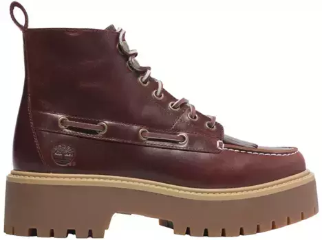 Женские ботинки Timberland Stone Street на средней платформе, цвет Burgundy Full Grain