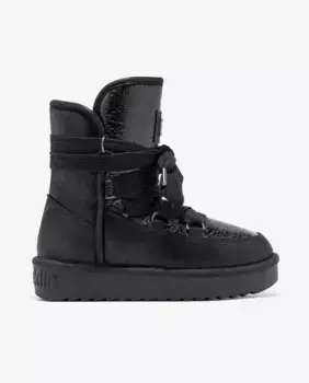 Женские ботинки в австралийском стиле с блестящим бантом в скандинавском стиле D.Franklin, черный