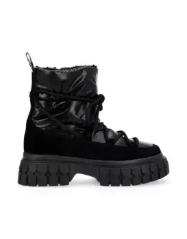 Женские ботинки в стиле апре-ски из замши и водоотталкивающей парусины No Name, черный