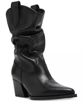 Женские ботинки в стиле вестерн Taos с напуском и острым носком Steve Madden, черный
