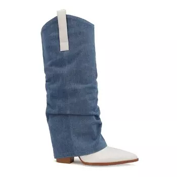 Женские ботинки в стиле вестерн Yoki Kween с петлями для подтягивания, цвет Denim