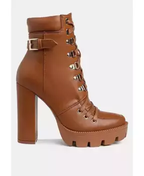 Женские ботинки Willow Combat London Rag, коричневый/бежевый