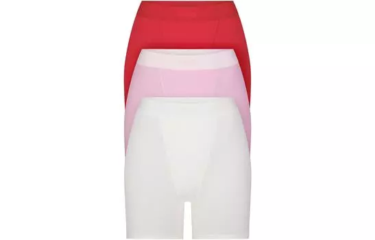 Женские боксеры Skims, 3 Pack (RED BABY PINK MULTI/Red Baby Pink Multicolor)