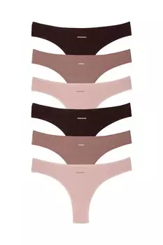 Женские бразильские трусики, 6 шт. Dominant, смешанный