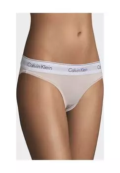 Женские бразильские трусы с логотипом на поясе Calvin Klein, цвет Hellbeige