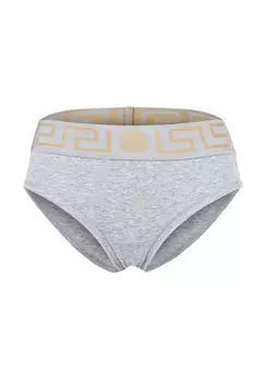Женские бразильские трусы - TOPEKA, нижнее белье, натуральный хлопок, би-стрейч VERSACE, серый