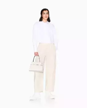 Женские брюки-баллоны из хлопка Armani Exchange, натуральный