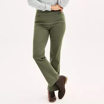Женские брюки без шнурков Croft & Barrow Effortless Bootcut, цвет Infantry Olive