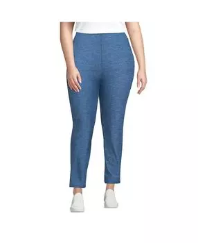 Женские брюки больших размеров Active с высокой посадкой и мягкими спортивными характеристиками, изысканные зауженные брюки до щиколотки Lands' End