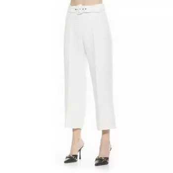 Женские брюки Caden с поясом и широкими штанинами Alexia Admor, белый