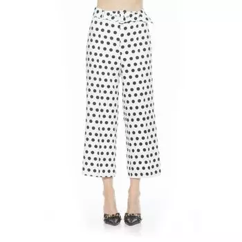 Женские брюки Caden с поясом и широкими штанинами Alexia Admor, цвет black white dots