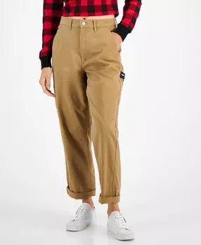 Женские брюки carpenter из твила с закатанными манжетами Tommy Jeans