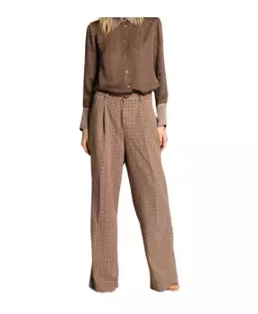 Женские брюки чиносы с широкими складками Mason'S, коричневый