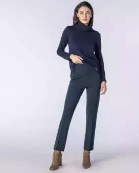 Женские брюки длиной до щиколотки с разрезами Naulover, темно-синий