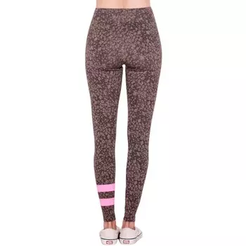 Женские брюки для йоги в полоску с цветочным принтом коричневого цвета Тедди с цветочным принтом Sundry