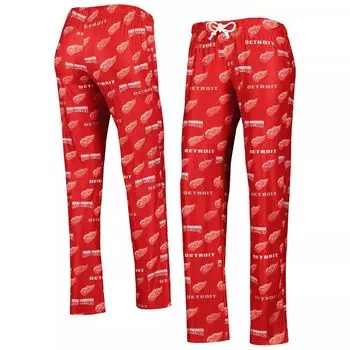 Женские брюки для сна с логотипом Concepts Sport Red Detroit Red Wings