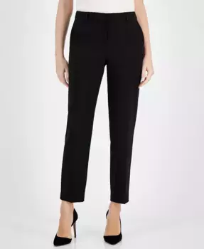 Женские брюки Grace Mid Rise с прямыми штанинами до щиколотки Anne Klein, черный
