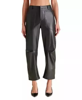Женские брюки Haniel из искусственной кожи Barrel Steve Madden, черный
