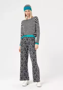 Женские брюки из эластичного жаккарда с принтом Surkana, черный