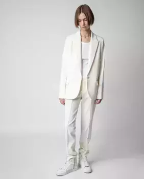 Женские брюки из чернослива Zadig & Voltaire, кремовый