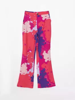 Женские брюки из габардина с рисунком стандартного кроя LCW Casual