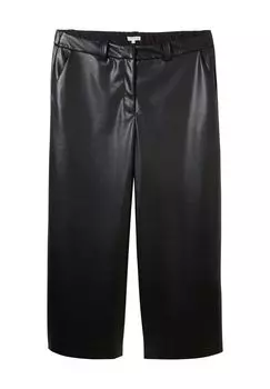 Женские брюки из искусственной кожи длиной до щиколотки Tom Tailor, цвет Deep Black