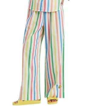 Женские брюки из льна и хлопка с полоской Snoopy Chinti & Parker, мультиколор
