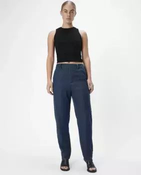 Женские брюки из струящегося денима Object, темно-синий