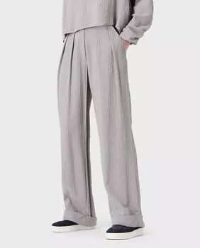 Женские брюки из струящегося хлопка Emporio Armani