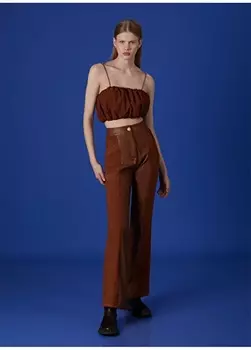 Женские брюки из верблюжьего волоса с высокой талией Nocturne