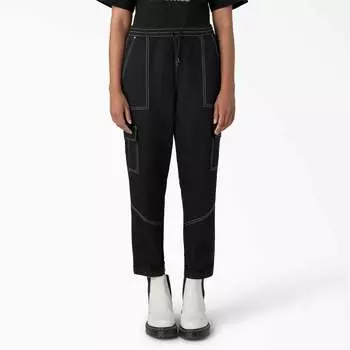 Женские брюки-карго Dickies с завязками на шнурке, черный