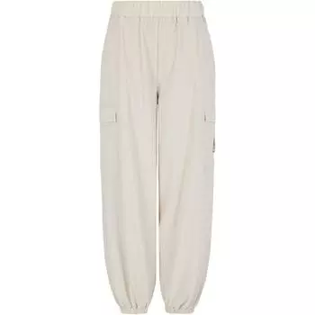 Женские брюки-карго EA7 FW24 цвета экрю EMPORIO ARMANI, Ecru