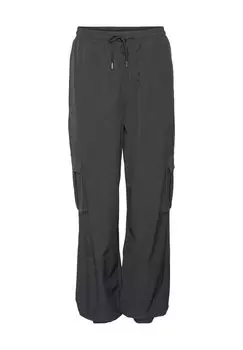 Женские брюки-карго с эластичным поясом и кулиской VERO MODA, цвет Asphalt