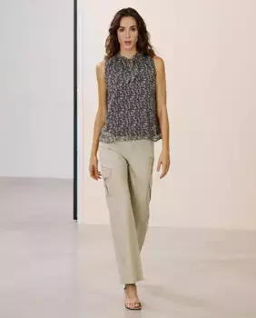 Женские брюки-карго с высокой талией Vero Moda, цвет Hielo